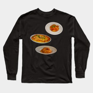 Pizza penne pasta and spaghetti bolognese Long Sleeve T-Shirt